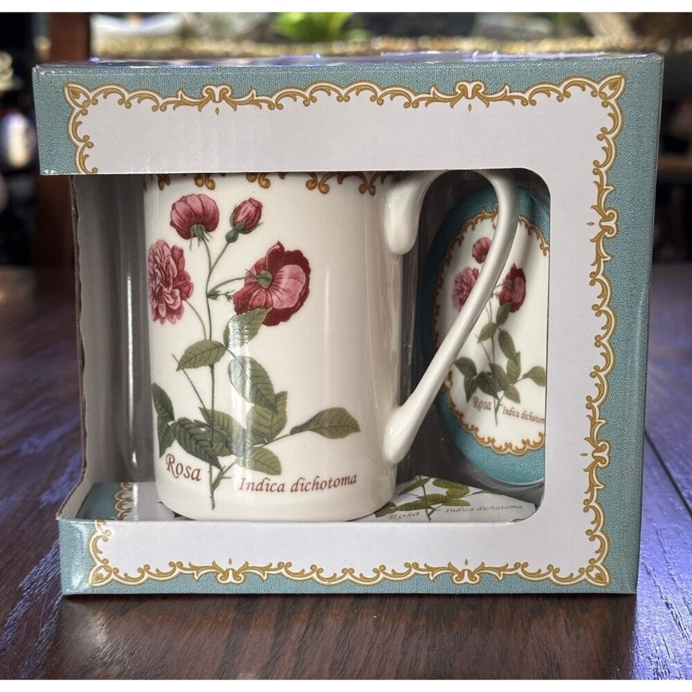 Kent Pottery‎ Rosa Indica dichotoma Tea Coffee Cup With Lid NEW